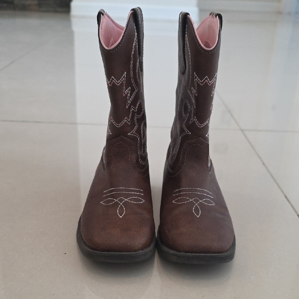 Wonder Nation Brown Kids Western Boots